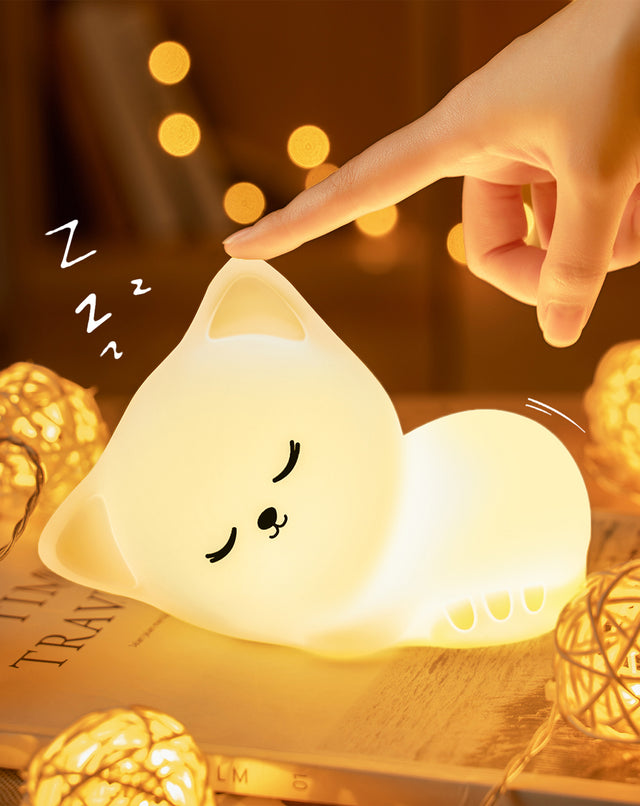 Sleepy Cat Silicone Night Light