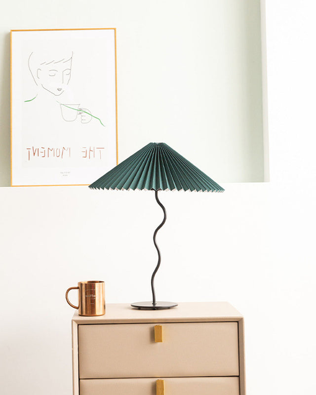 Pleated Umbrella Table Lamp