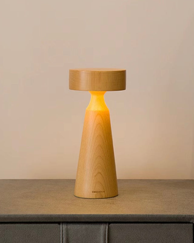 Short Beech Wood Table Lamp Bundle (3 Lamps Included)